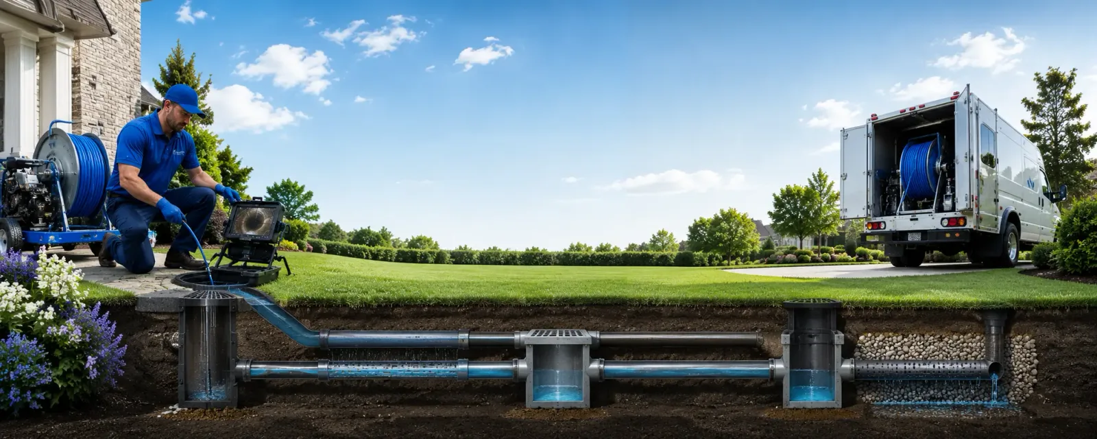 Outdoor drain cleaning information for Grantsburg, IL